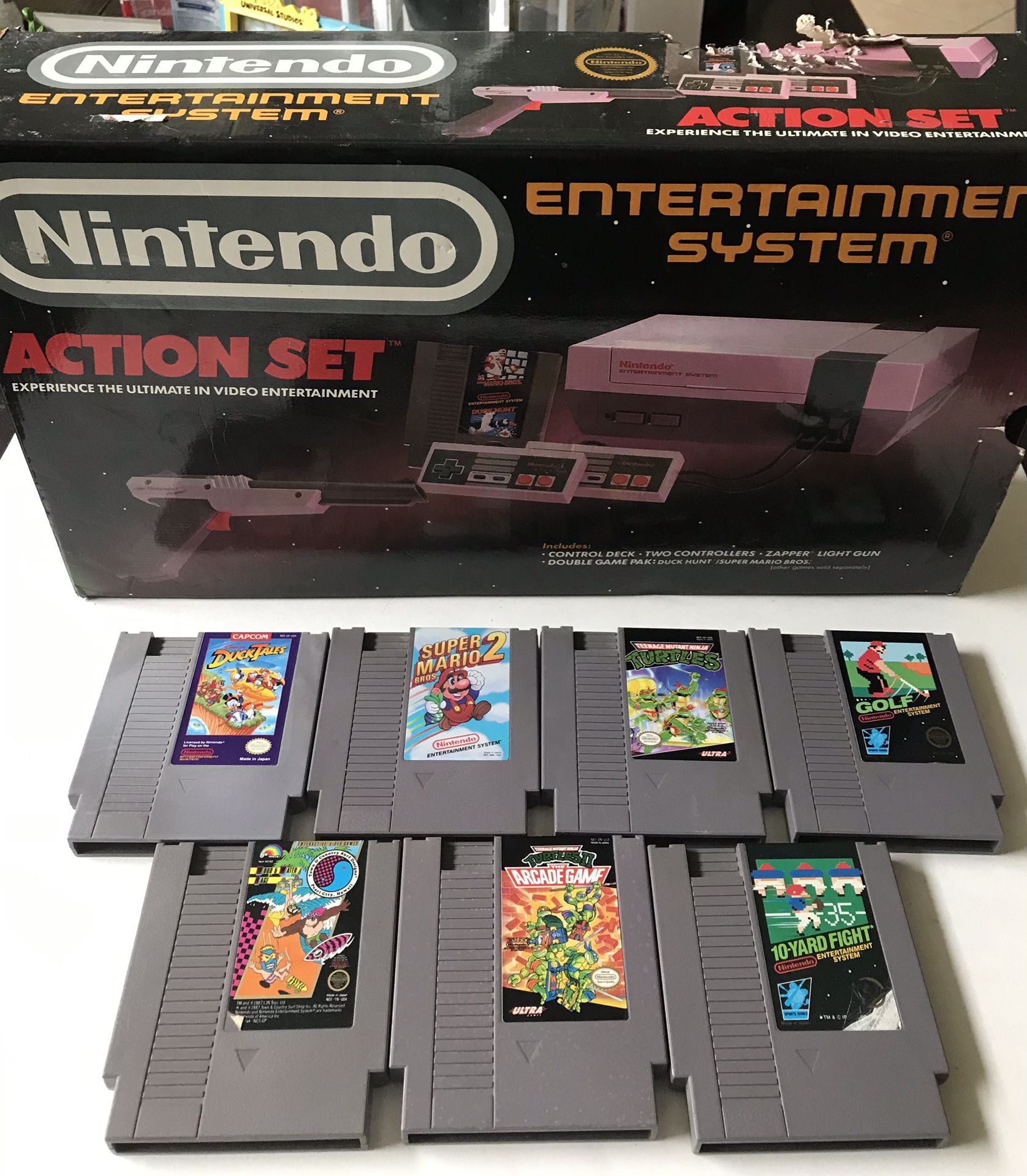 Nes Nintendo in box with games