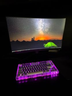 Gaming PC with Mouse, Keyboard, and Monitor