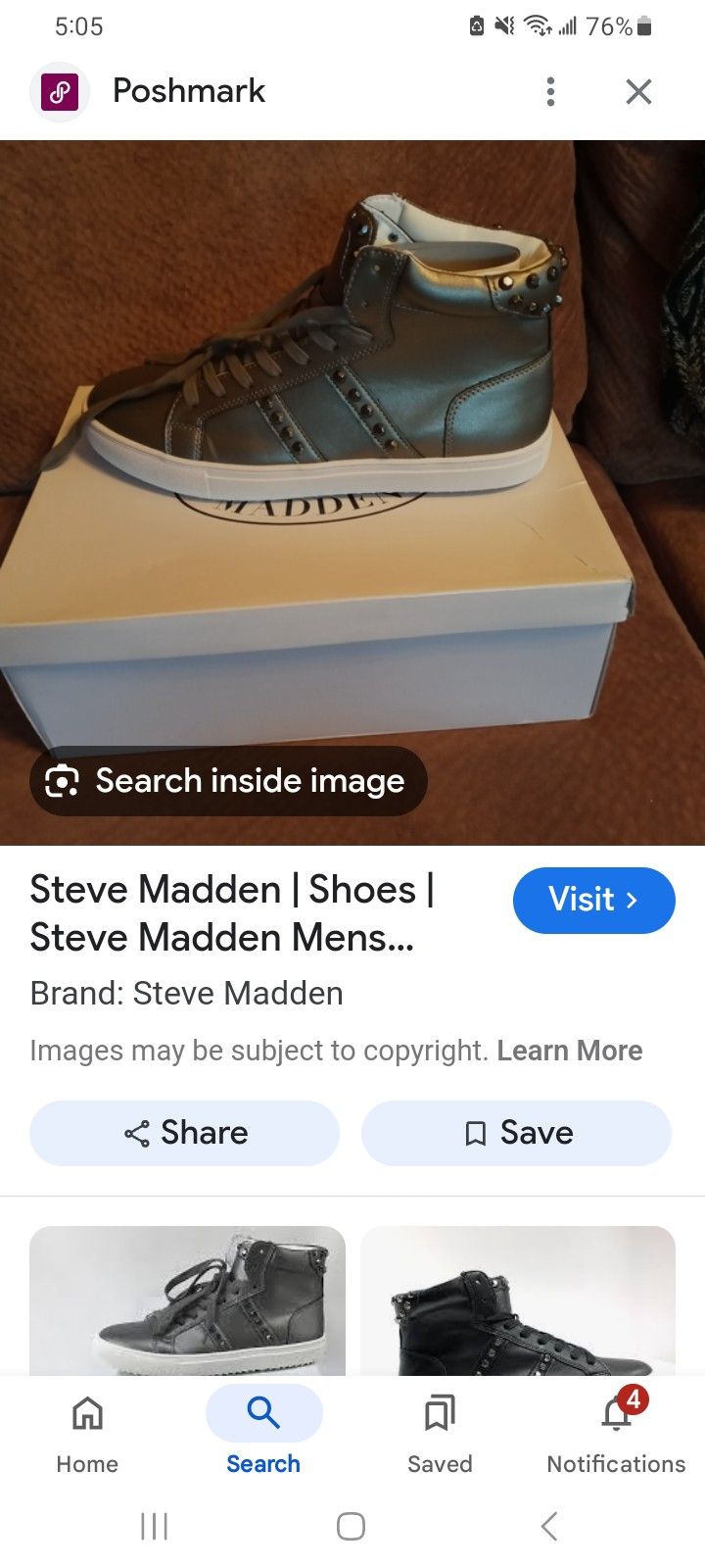 Steve Madden Gunmetal Grey's