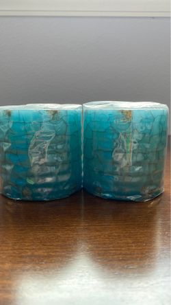 Brand New Turquoise Patterned Candles