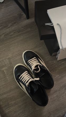 Black Leather Rick Owen vans