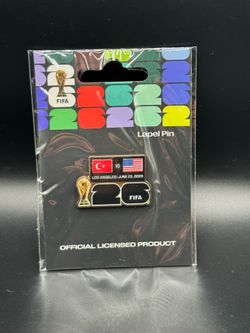 FIFA World Cup 2026 Official Match Pin Turkey Türkiye vs USA Los Angeles