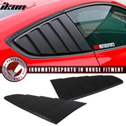 Fits 2015-2023 Ford Mustang CV Style Side Quarter Window Louver Cover Vent Unpainted