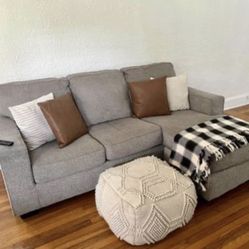 Gray Sectional With Chaise Lounge!