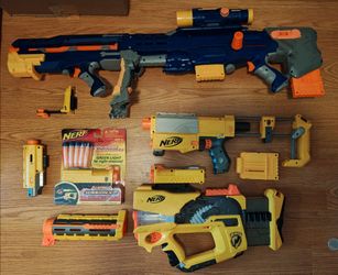 Nerf N-Strike Blaster Lot with Accessories