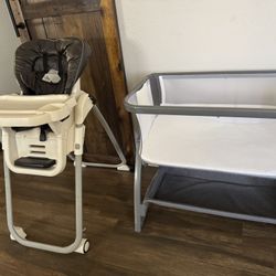 Baby bassinet and high chair bundle in Peoria