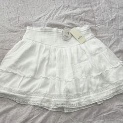 Hollister White Skirt
