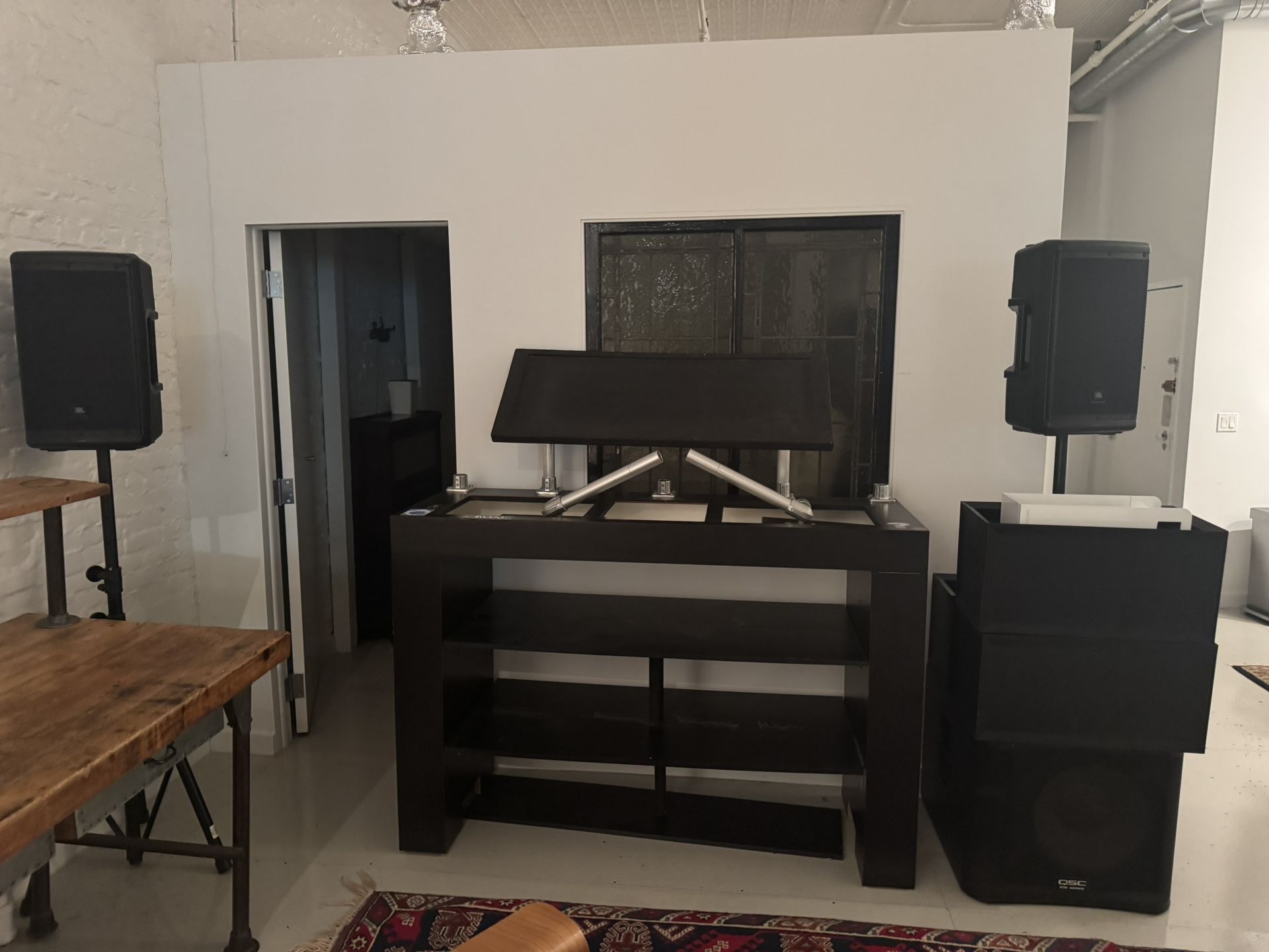 Custom Pro-grade DJ console + LOUD JBL club Setup Monitors And Sub