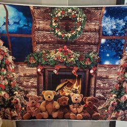 Christmas Backdrop – Cozy Cabin Theme – $20