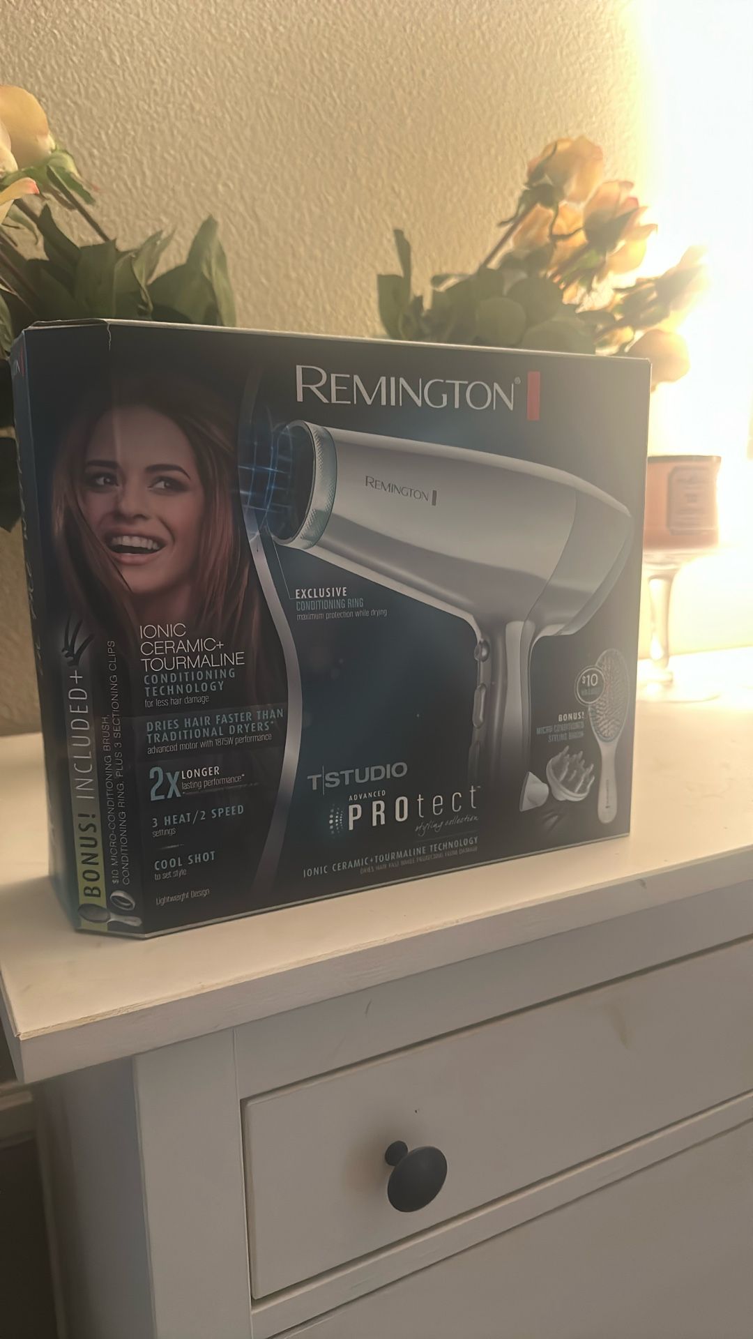 Remington hairdryer with brush and diffuser