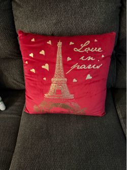 Paris themed pillow