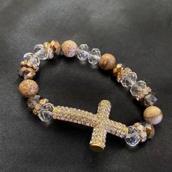 Cross Beaded Bracelet