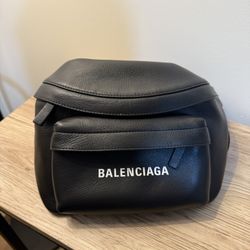 Authentic Balenciaga Black Leather Belt Bag