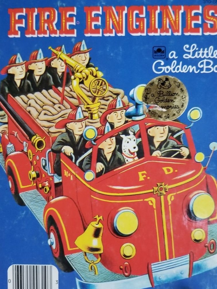 Little Golden Book #310-88 Fire Engines, a Billion Golden Memories Commemorative Edition