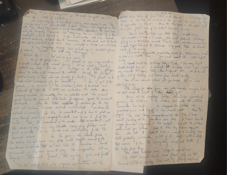 Aug 18 1944 WW2 Incomplete Letter Re: Excellent Content (Transcribed)