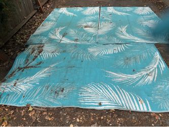 💠3 Turquoise & White Patio Rugs💠