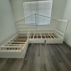 Kids double twin bed