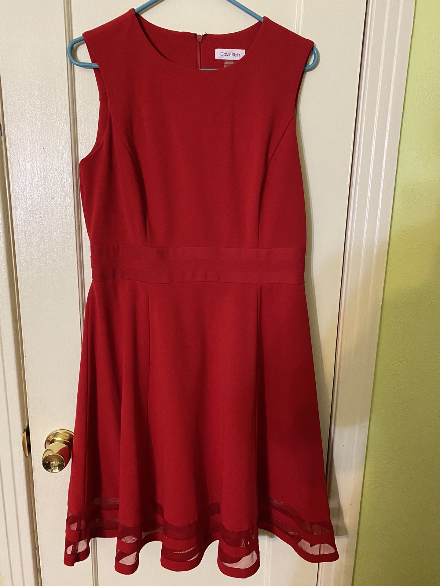 Red Calvin Klein Short Dress