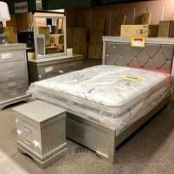 Amalia Gold 4 Pieces Bedroom Set 