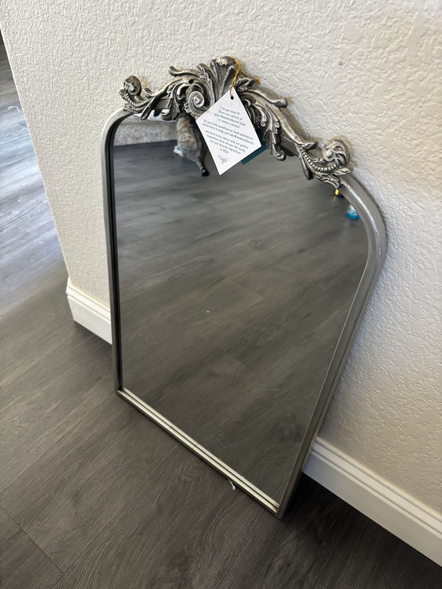 19x31 Mirror, Antique Silver New
