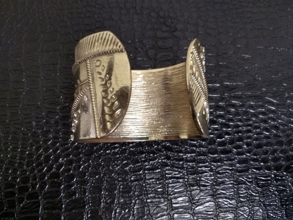 Gold cuff bracelet fantasy jewelry