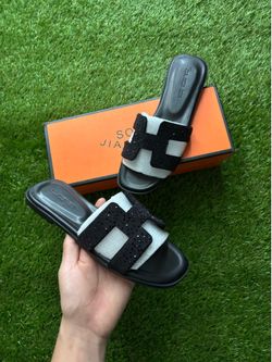 Hermes Black Sandals Size 7 Women’s