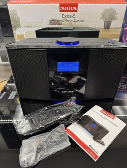 Aiwa Wireless Speaker - Unleash Powerful Sound and Versatile Connectivity - Experience Bluetooth Freedom, FM Radio, Clock, 20W RMS, LCD Display, and A