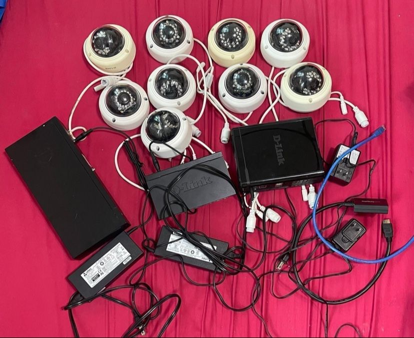 Full security system with 9 D-Link HD Outdoor Dome Cameras-DCS-4602EV