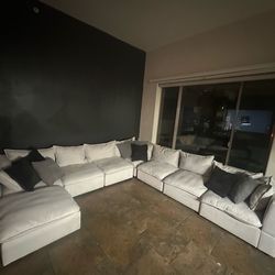 Oversized Cloud Modular Sectional – 10x10 Deep Seat L-Shaped Couch (RH Style)