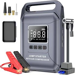 Brand new Car Battery Jump Starter with Air Compressor Portable 8000A 160PSI