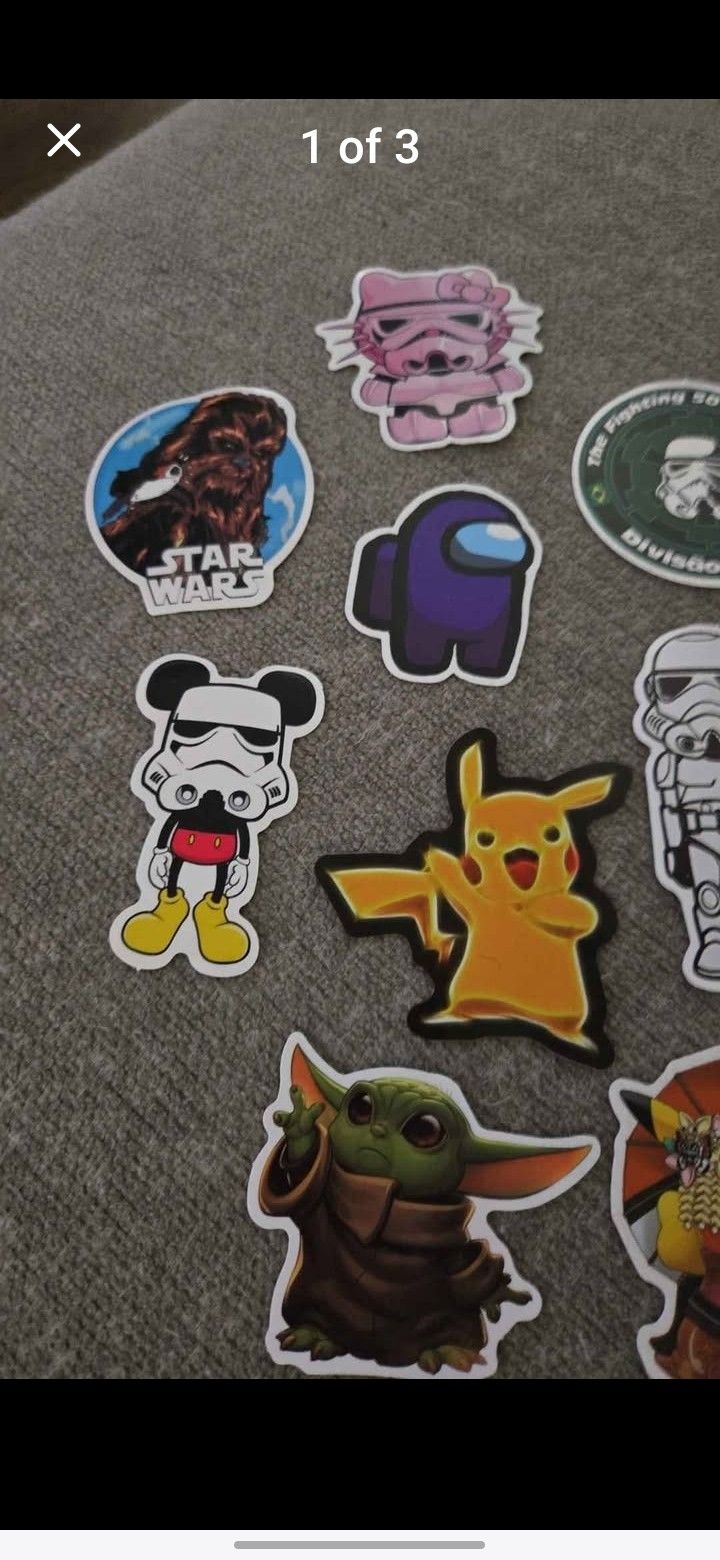 80+ Stickers ( Pokémon, Star Wars, Among Us, Misc.)