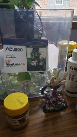 Fish Tank. 1.6 Min Cube. Good For Beta.  Comes With Heater.  Filters  Food.  Thumbnail