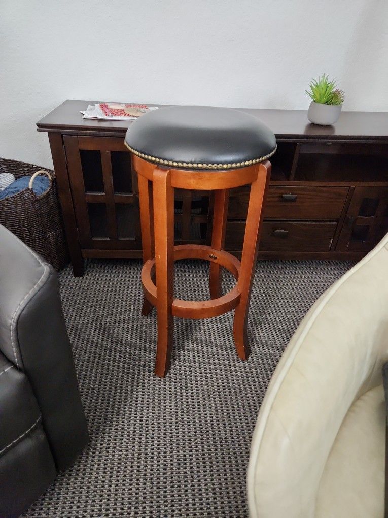 Wooden Swivel Stool