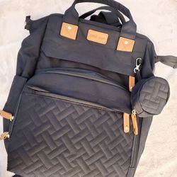 Black Expandable Diaper Bag