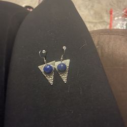 Dark Blue Earrings 