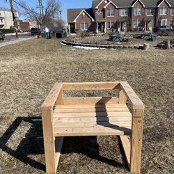 Homemade 2x4 Lumber patio chair