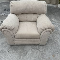 Oversized Lounge Chair, Beige Color