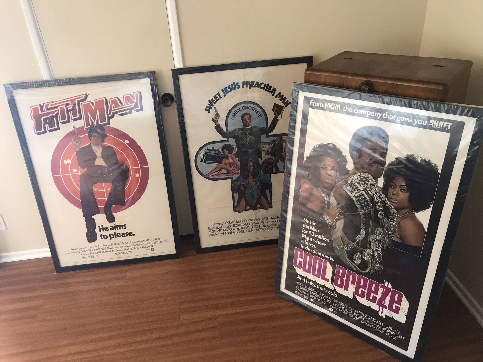 SWEET JESUS PREACHER MAN.... custom framed blaxploitation movie poster