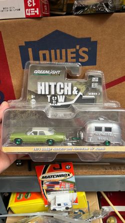 Chase Collectible Greenlight 1974 Dodge Monaco with Airstream 16’ Bambi trailer 1:64 scale Diecast . Local pick up in Whittier CA