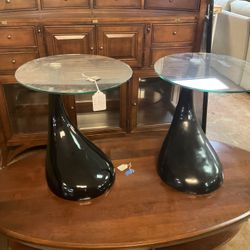 Glass Top End Tables 