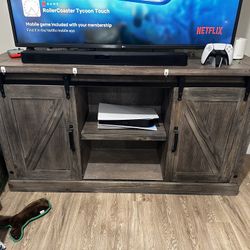 Farmhouse Rustic TV Media Stand Console Table