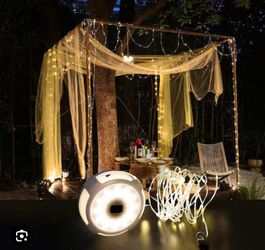 250-Lumens 2-in 1 Multi-functional Rechargeable Utility light with String Light