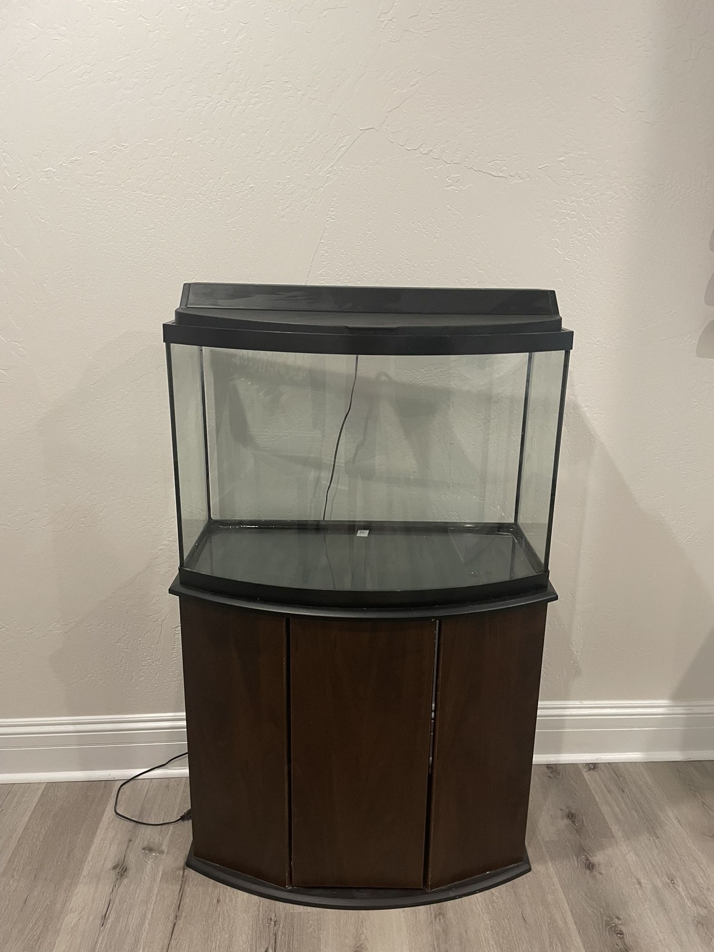 36 Gallon Bowfront With Stand And Light-hood