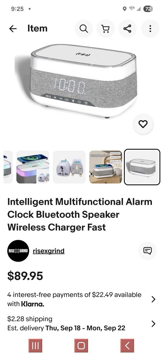 Alarm clock, ph charger, bluetooth speaker 3 in 1