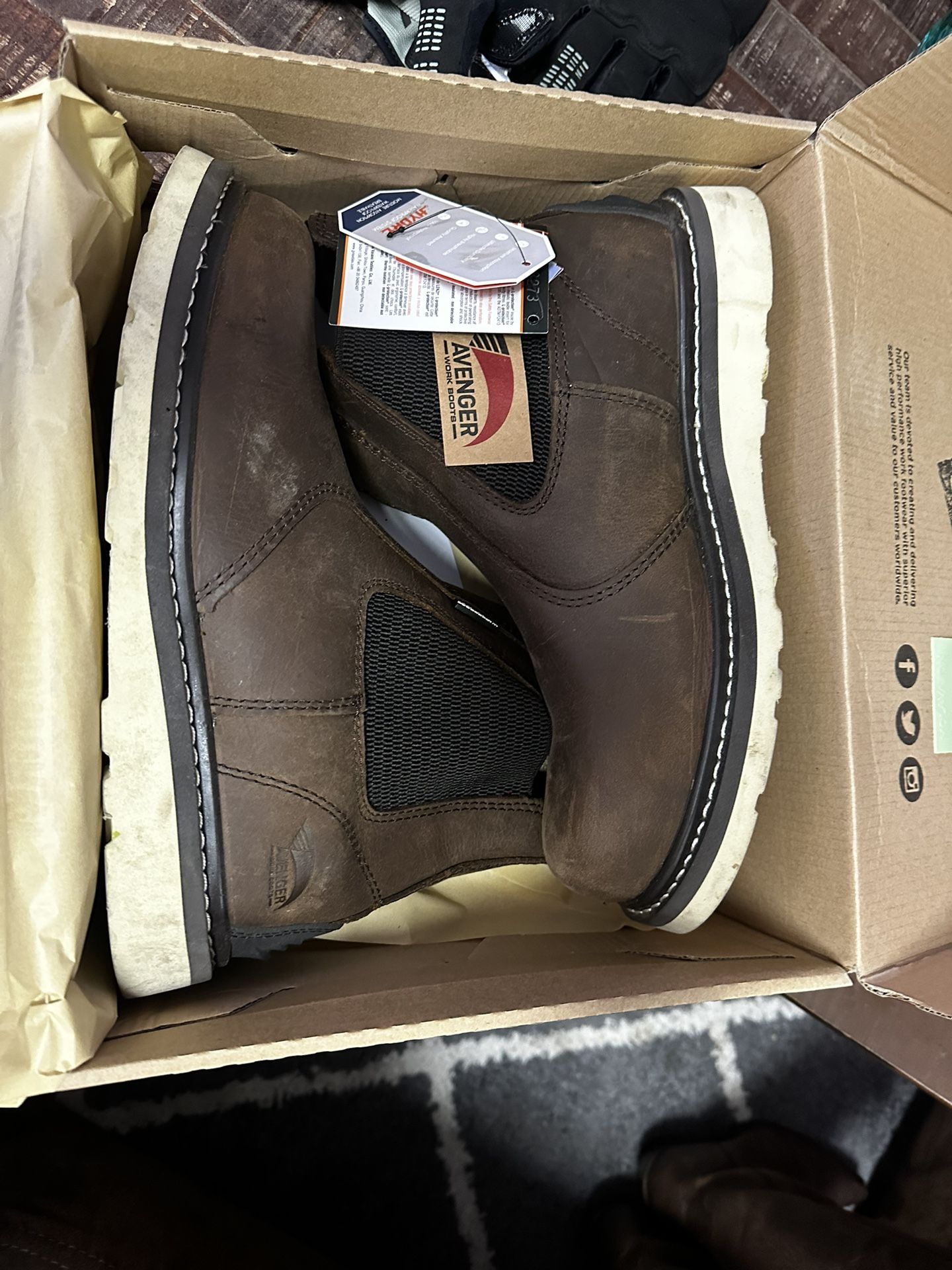 Avenger Work Boots Size 11W