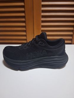 HOKA GAVIOTA 5 ALL BLACK WOMEN'S RUNNING SHOE * SIZE: 5B