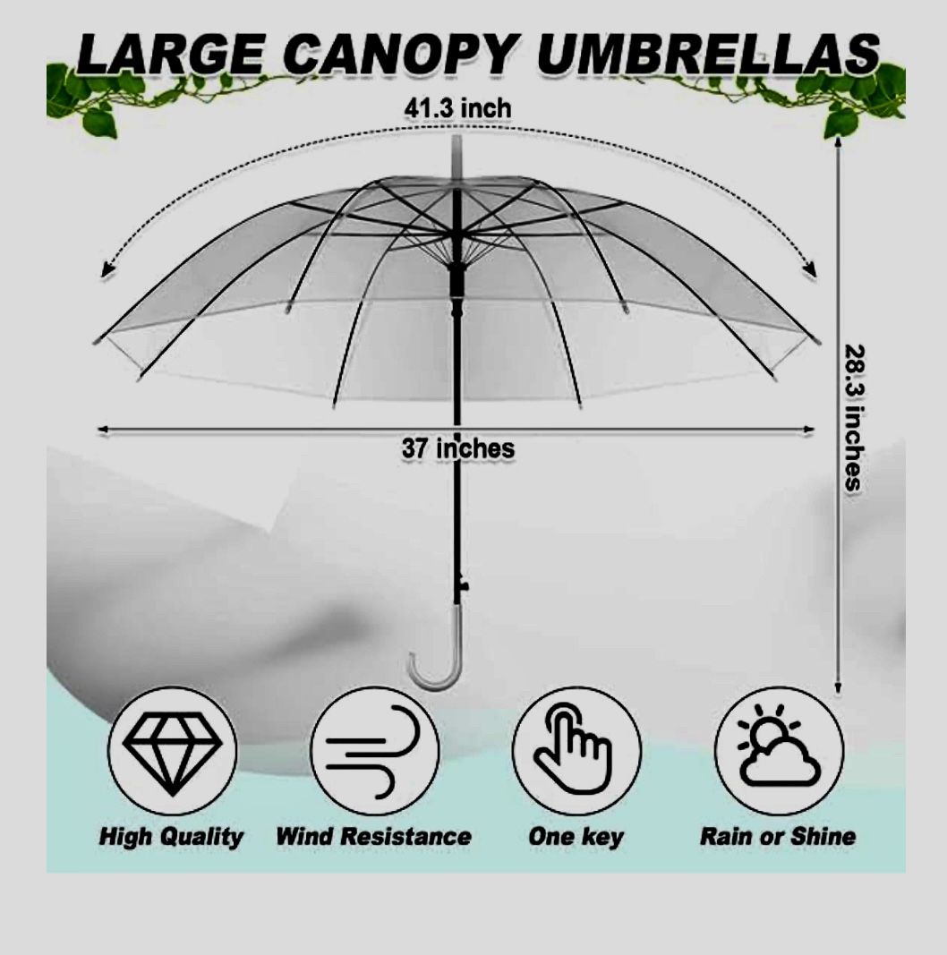 Umbrella, transparent ,37inches