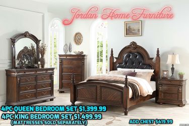 👑 4pc Queen Bedroom Set @ Jordan Home Furniture 👑