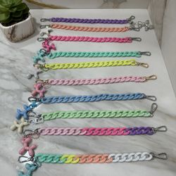 New Handmade Short Bag Strap/ Charm 