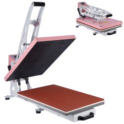 Heat Press Machine for T-Shirts: 16x24 Auto Open Semi-Automatic DTF Heat Press with Slide-Out Base, Clamshell Design, 110V, 2000W, for Mouse Pad Ceram